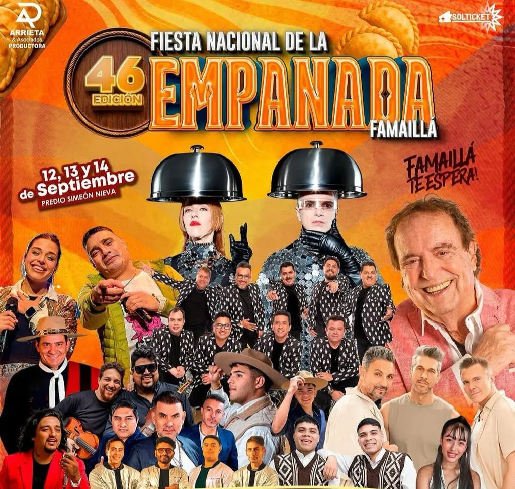 Grilla de artistas de la Fiesta Nacional de la Empanada