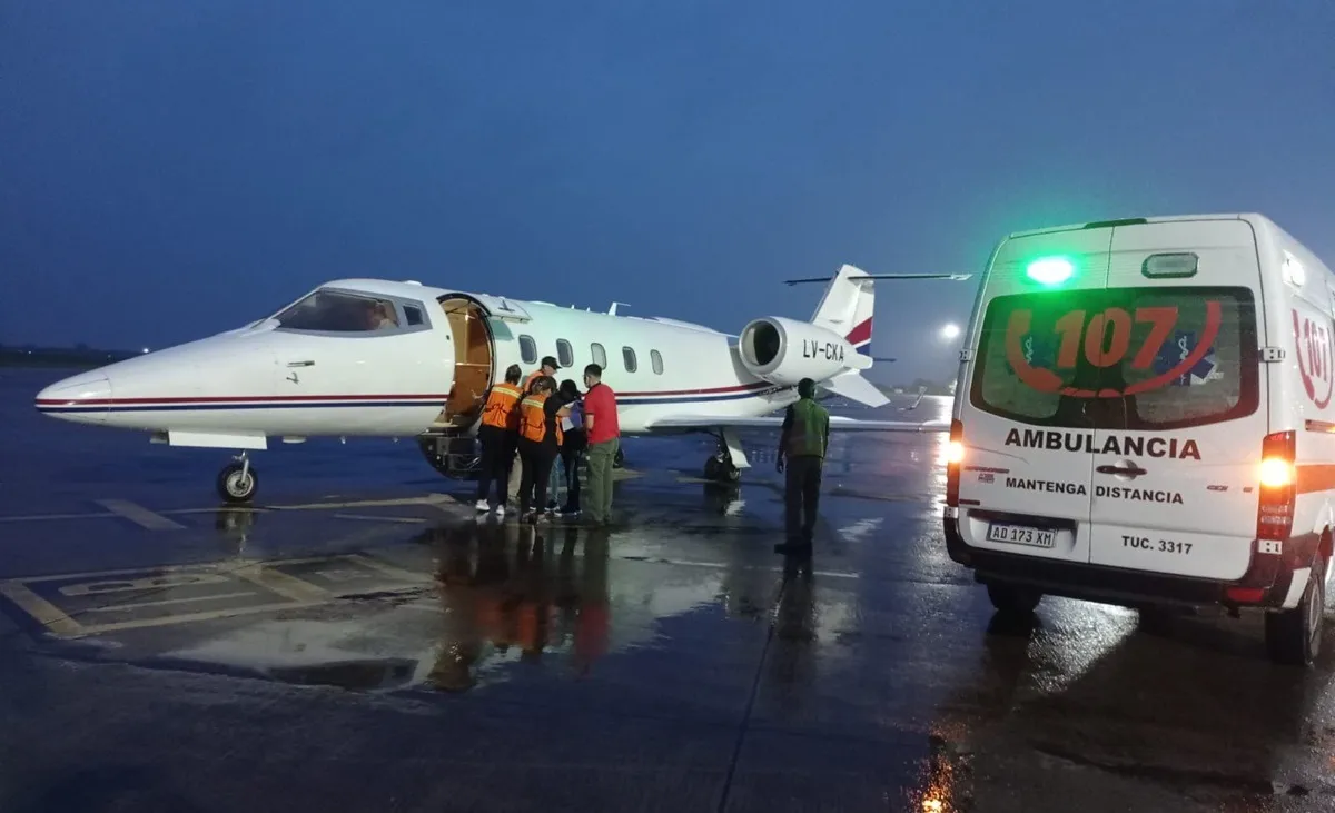 aeroevacuacion de adolescente