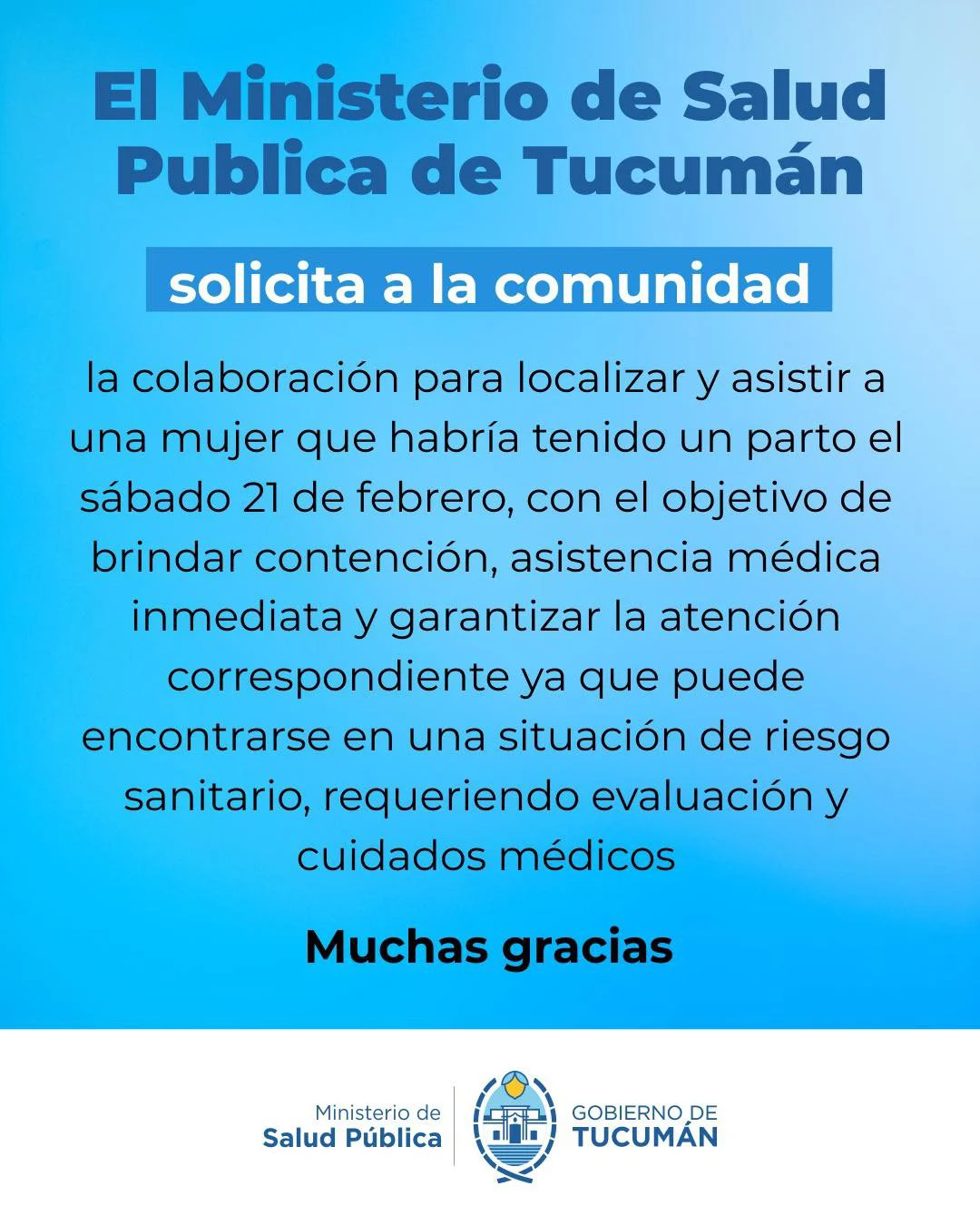 El Ministerio de Salud informa lo dispuesto en la siguiente placa. Se busca información sobre la