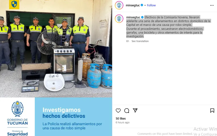 CAPTURA COSAS ROBADAS