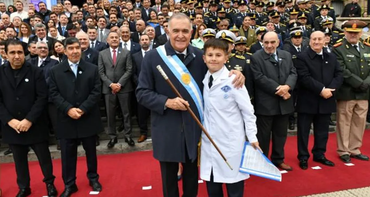 El gobernador Osvaldo Jaldo y Lucio Sánchez. 