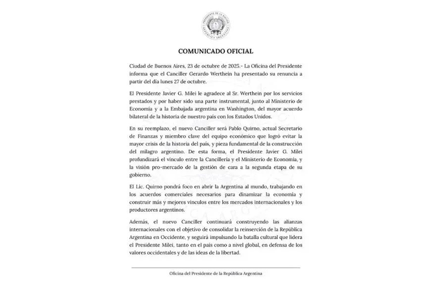 comunicado oficial